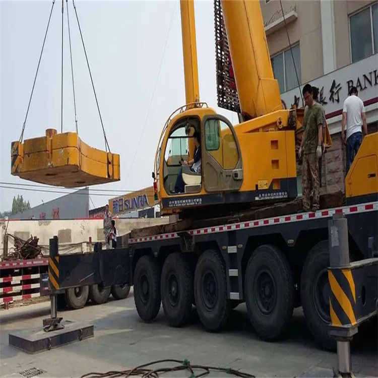 吉安吉州当地吊车出租|机器吊装|75吨|工厂搬迁服务